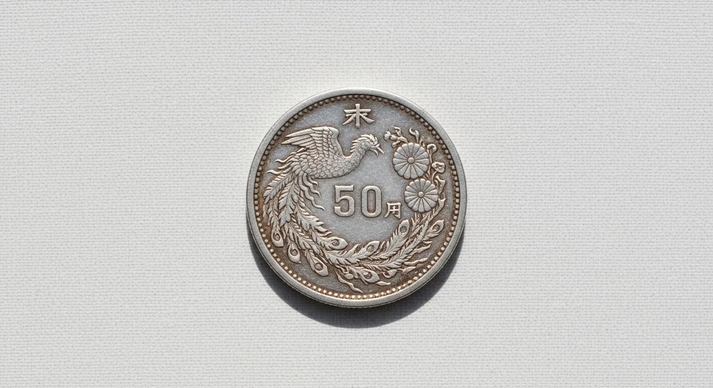 「大正大礼記念50銭銀貨」の解説イメージ — 記念貨幣