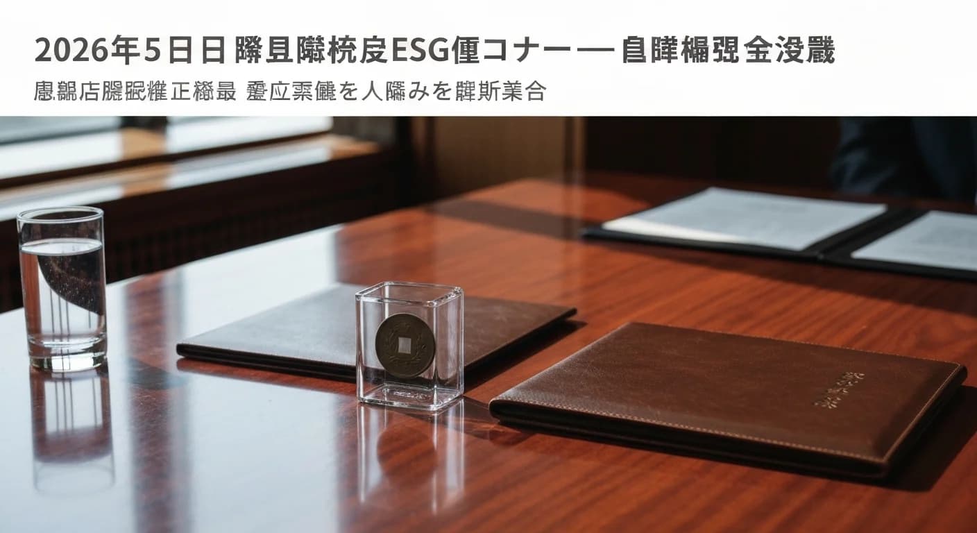 2026年5月 国内ESGスコア評価会社が古銭関連事業を独立評価軸として導入 — 業界初の文化財インパクト指標を策定 のヘッダ画像