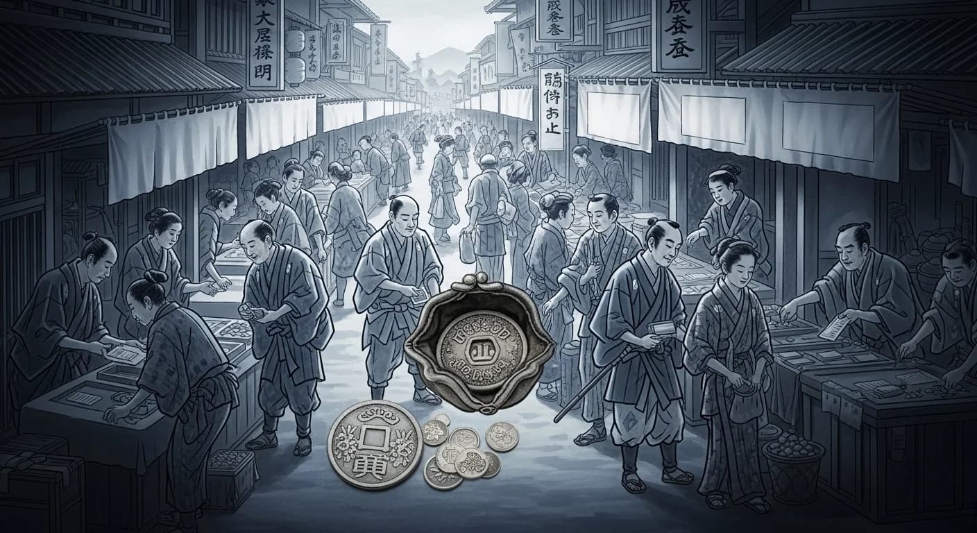 安政二分銀の流通イメージ