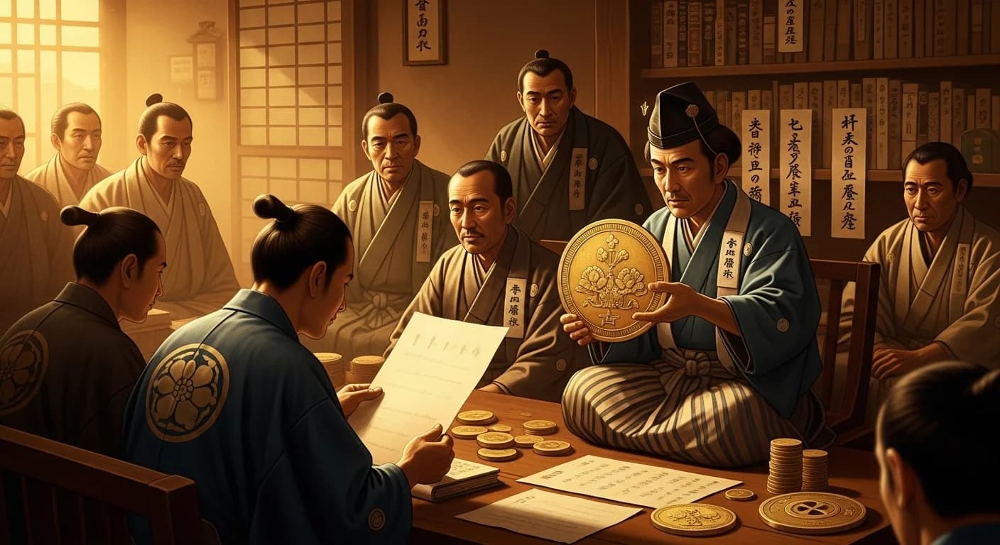 文久永宝と金貨体制の終焉にまつわる歴史的場面（第4章）