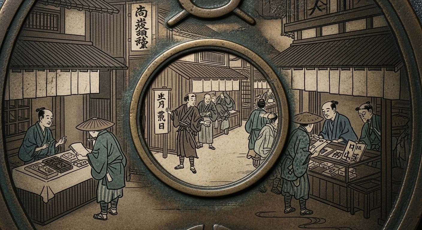 富本銭にまつわる歴史的場面（第3章）