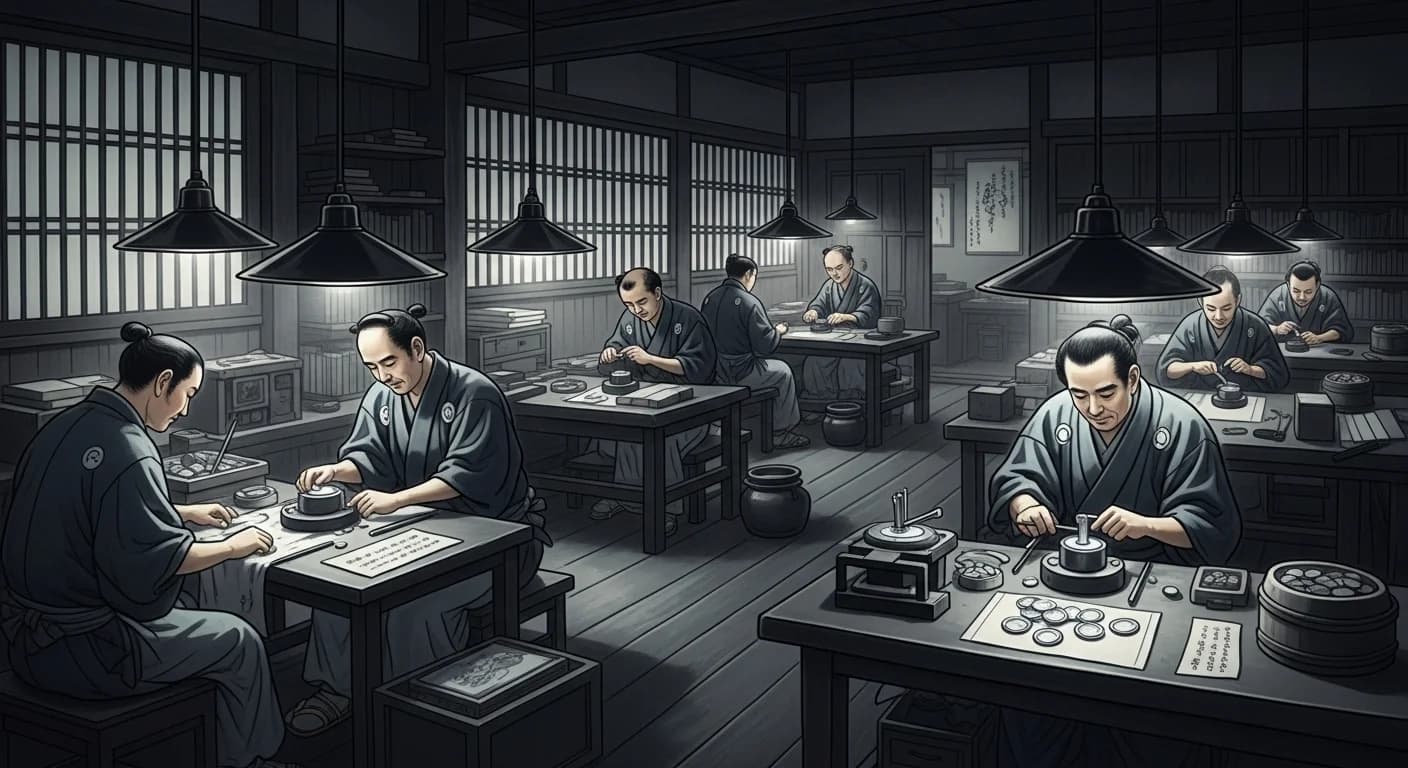 元禄丁銀にまつわる歴史的場面（第2章）