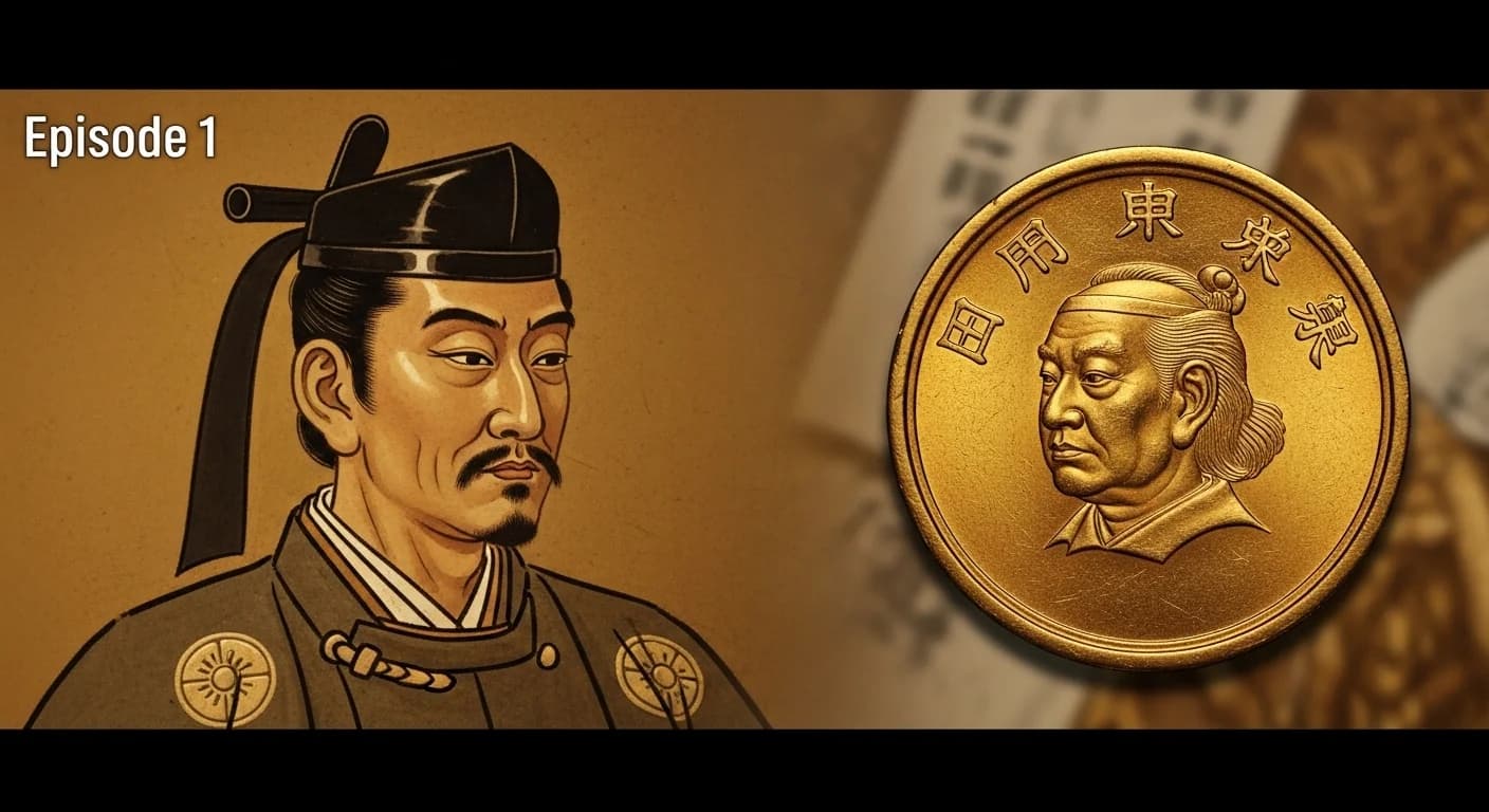 金座の創設（慶長6年）にまつわる歴史的場面（第1章）