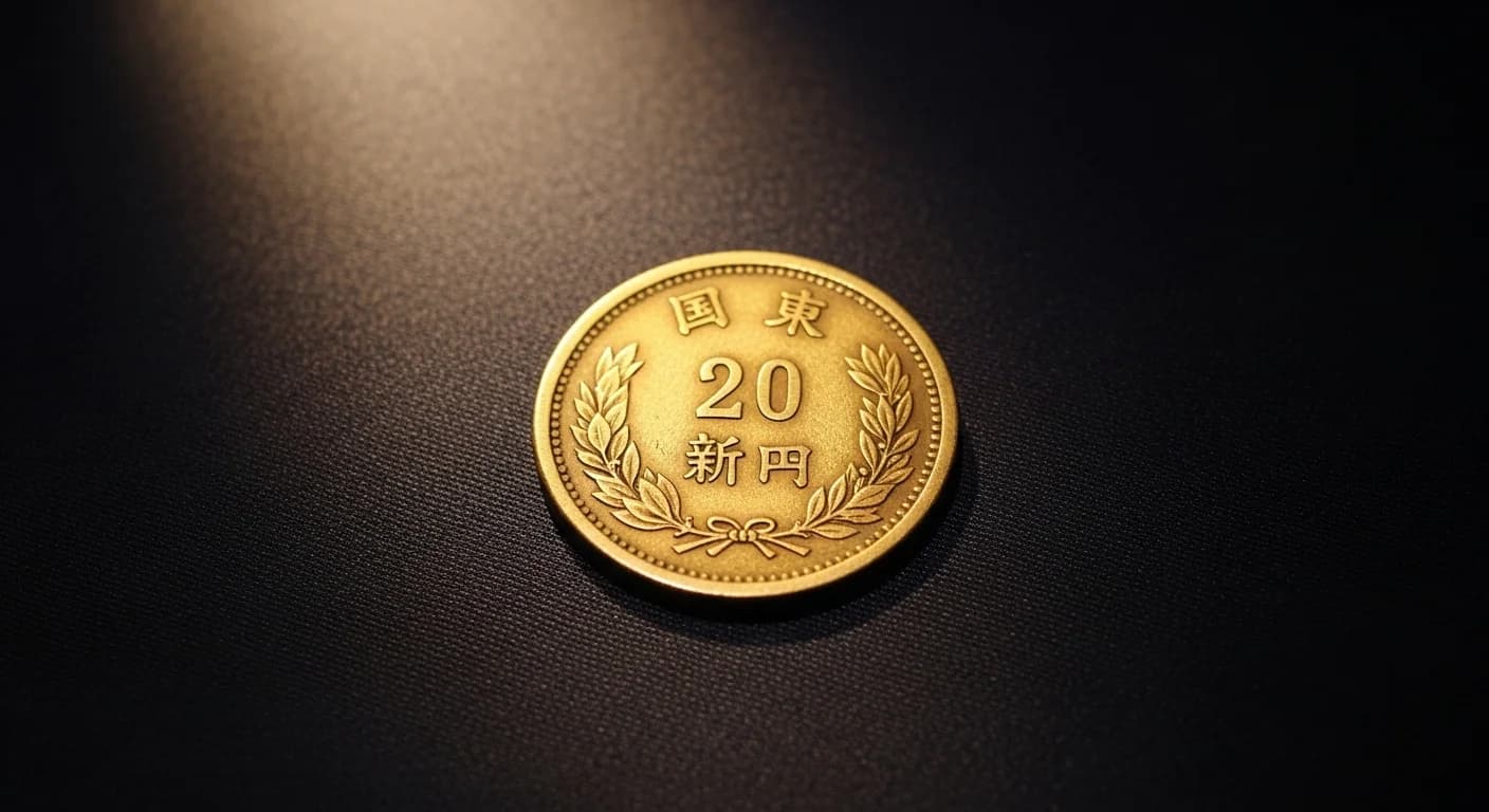 明治20円金貨（新）の本体（近代貨幣）