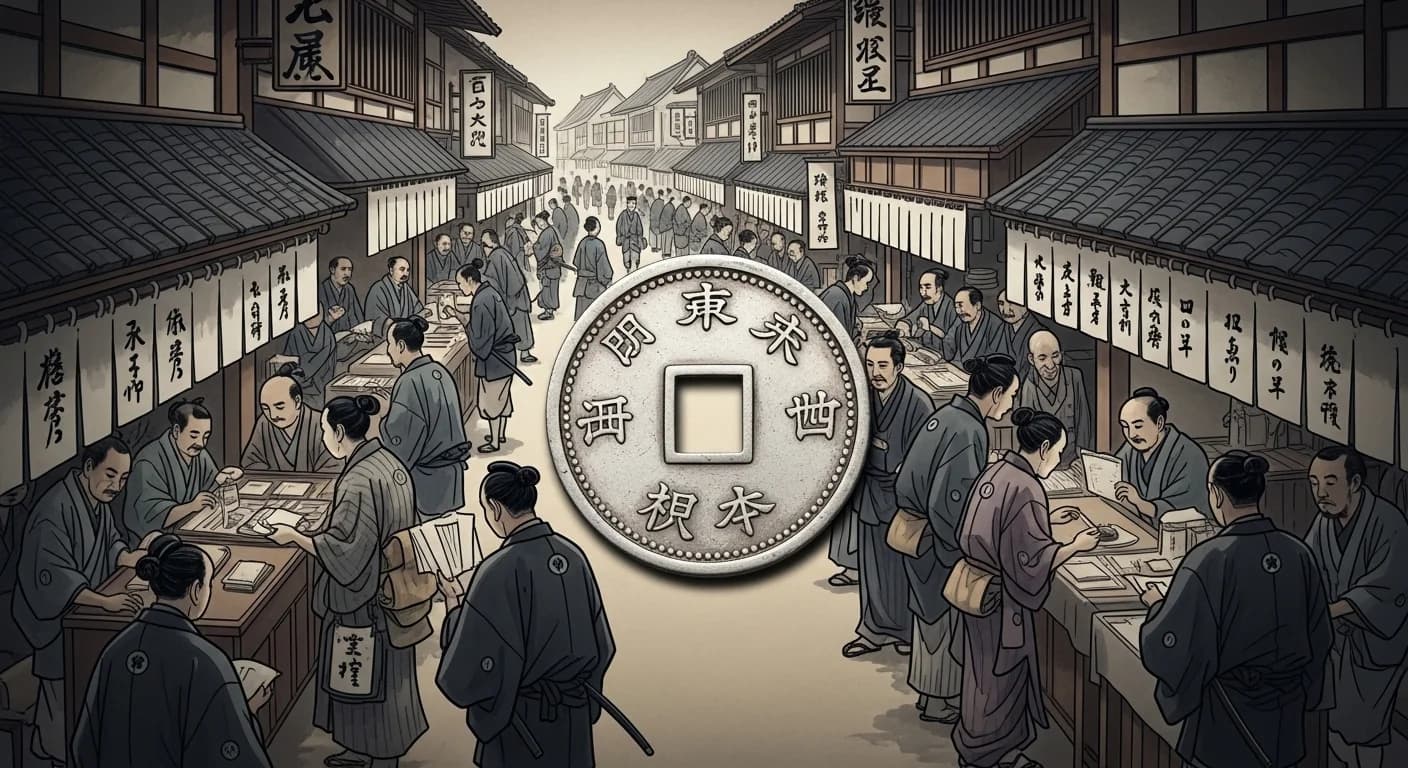 明和五匁銀にまつわる歴史的場面（第3章）