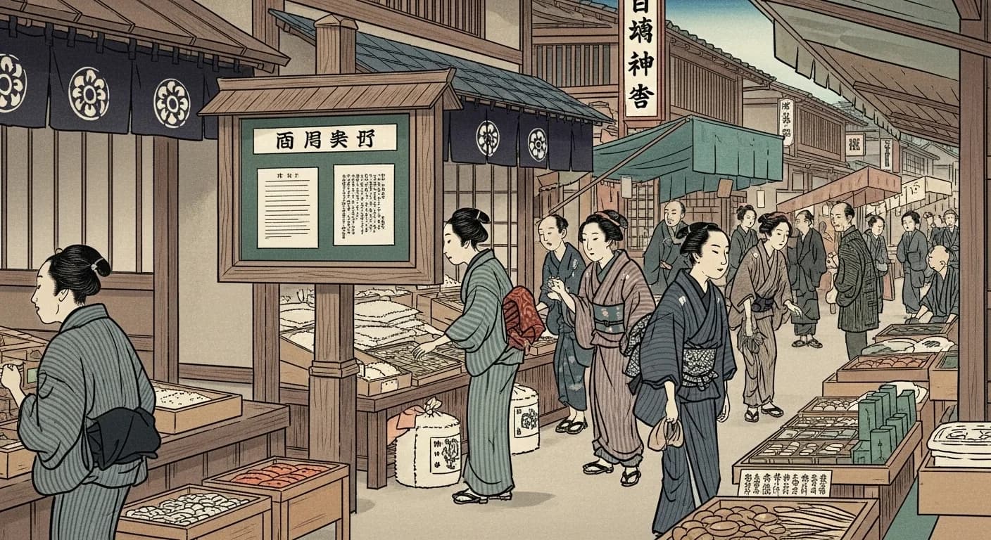 天保の改革時代の江戸 — 水野忠邦による倹約令と株仲間解散が混乱をもたらした江戸の商業地