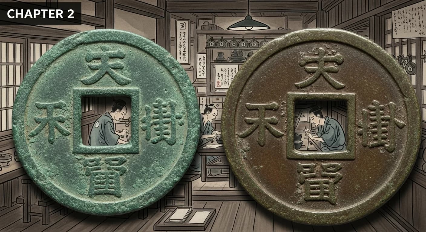 天正通宝にまつわる歴史的場面（第2章）